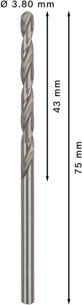 PRO Metal HSS-G burgija za metal 3,8×43×75 mm, 10 kom 2608585484