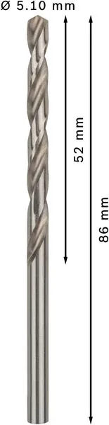 PRO Metal HSS-G burgija za metal 5,1×52×86 mm, 10 kom 2608585491