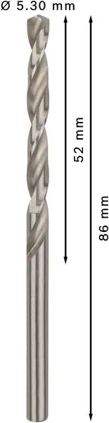 PRO Metal HSS-G burgija za metal 5,3×52×86 mm, 10 kom 2608585492
