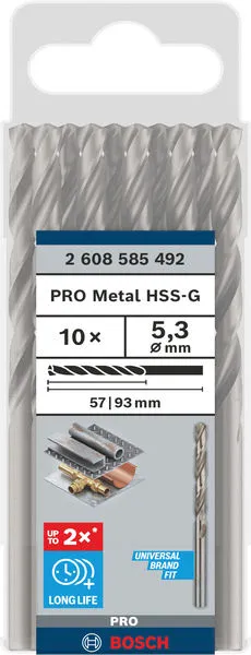 PRO Metal HSS-G burgija za metal 5,3×52×86 mm, 10 kom 2608585492