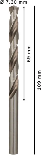 PRO Metal HSS-G burgija za metal 7,3×69×109 mm, 10 kom 2608585502