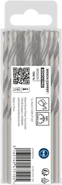 PRO Metal HSS-G spiralna burgija standardne dužine, 7,7×75×117 mm, 10 kom. 2608585505