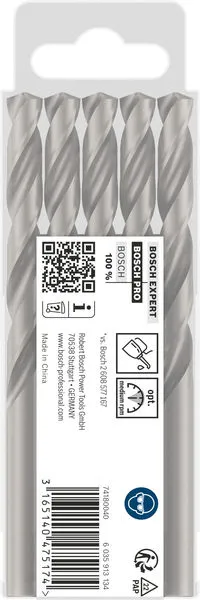PRO Metal HSS-G spiralna burgija standardne dužine, 8,6×81×125 mm, 5 kom. 2608585512