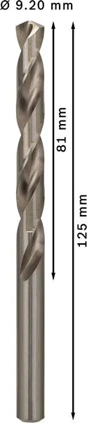 PRO Metal HSS-G spiralna burgija standardne dužine, 9,2×81×125 mm, 5 kom. 2608585516