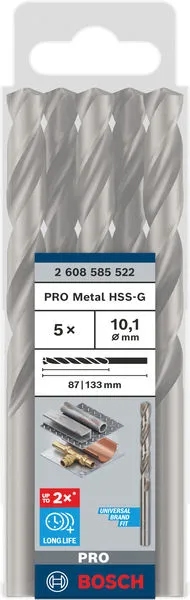 PRO Metal HSS-G burgija za metal 10,1×87×133 mm, 5 kom 2608585522
