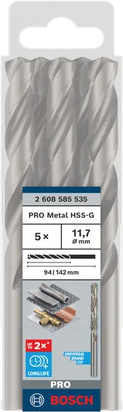 PRO Metal HSS-G burgija za metal 11,7×94×142 mm, 5 kom 2608585535