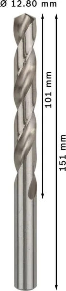 PRO Metal HSS-G spiralna burgija standardne dužine, 12,8×101×151 mm, 5 kom. 2608585544