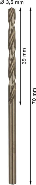 PRO Stainless Steel HSS-Co burgija za metal 3,5×39×70 mm, 10 kom 2608585879