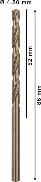 PRO Stainless Steel HSS-Co burgija za metal 4,8×52×86 mm, 10 kom 2608585884