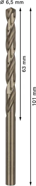 PRO Stainless Steel HSS-Co burgija za metal 6,5×63×101 mm, 10 kom 2608585890