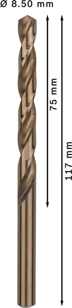 PRO Stainless Steel HSS-Co burgija za metal 8,5×75×117 mm, 5 kom 2608585895