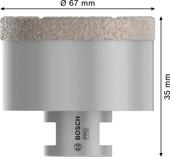 PRO Ceramic Dijamantska kruna za suvo bušenje 67×35×14 mm 2608587130