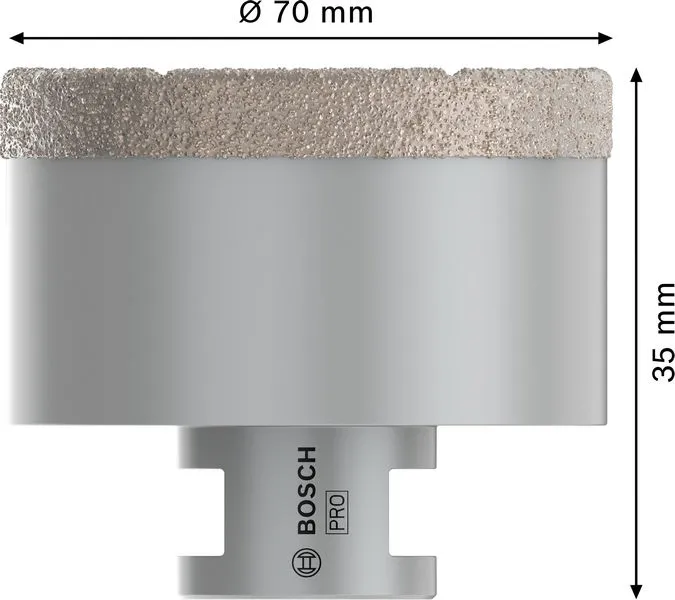 PRO Ceramic Dijamantska kruna za suvo bušenje 70×35×14 mm 2608587132