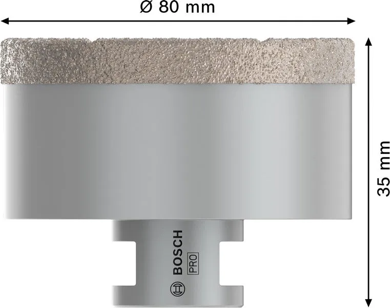 PRO Ceramic Dijamantska kruna za suvo bušenje 80×35×14 mm 2608587134