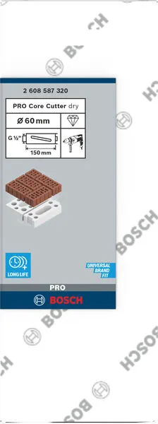 PRO Core Cutter dry, 60×150 mm, G 1/2 inča 2608587320