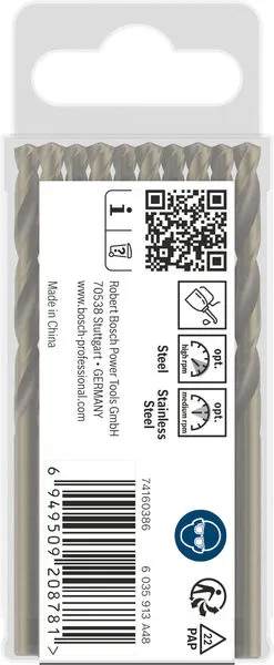 PRO Stainless Steel HSS-Co spiralna burgija, 4,4×47×80 mm, 10 kom. 2608588094