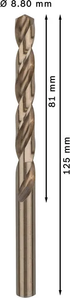 PRO Stainless Steel HSS-Co spiralna burgija, 8,8×81×125 mm, 5 kom. 2608588101