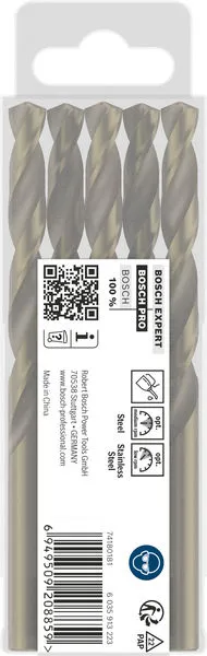 PRO Stainless Steel HSS-Co spiralna burgija, 8,8×81×125 mm, 5 kom. 2608588101