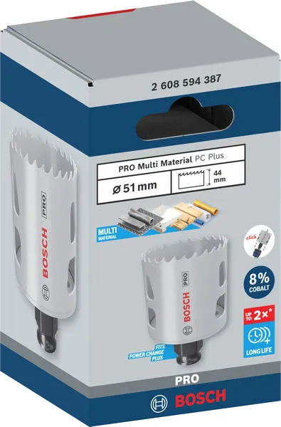 PRO Multi Material PC Plus testera za otvore, 51 mm 2608594387