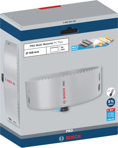 PRO Multi Material PC Plus testera za otvore, 168 mm 2608594420