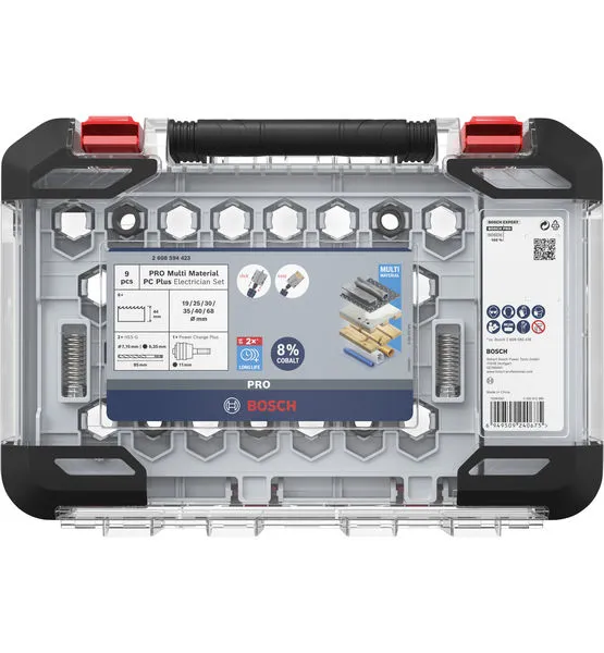 Set PRO Multi Material PC Plus testera za otvore, 9 kom. 2608594423