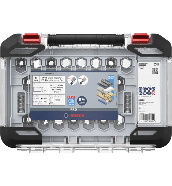 Set PRO Multi Material PC Plus testera za otvore, 14 kom. 2608594425