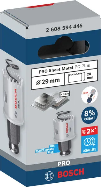 PRO Sheet Metal PC Plus testera za otvore, 29 mm 2608594445