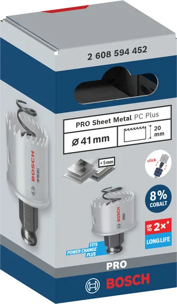 PRO Sheet Metal PC Plus testera za otvore, 41 mm 2608594452