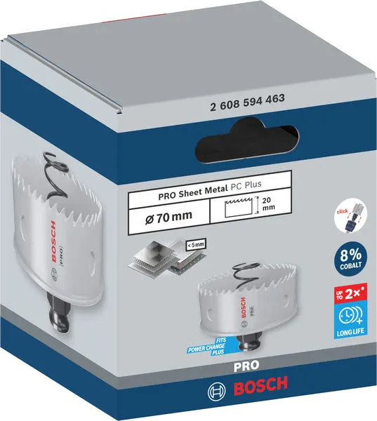 PRO Sheet Metal PC Plus testera za otvore, 70 mm 2608594463