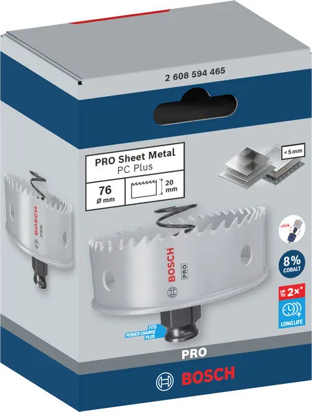 PRO Sheet Metal PC Plus testera za otvore, 76 mm 2608594465