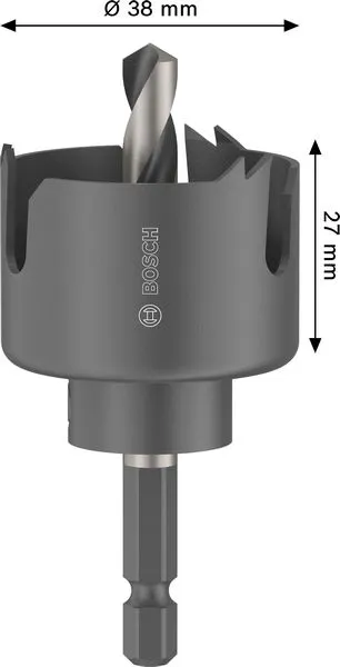 Testera za otvore sa držačem za drvo i gips, 38×27 mm 2608594492
