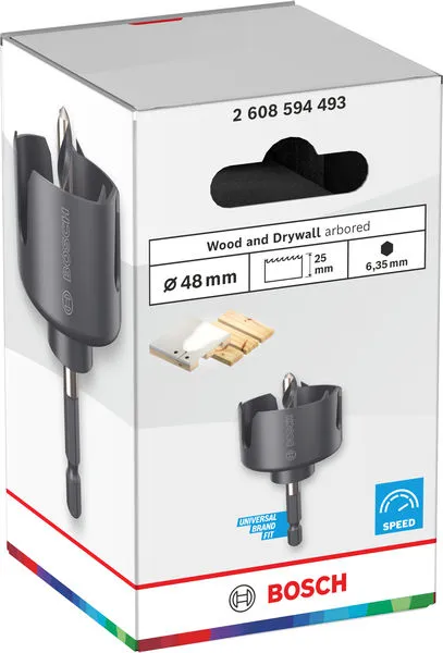 Testera za otvore sa držačem za drvo i gips, 48×27 mm 2608594493