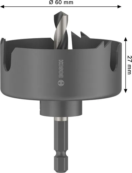 Testera za otvore sa držačem za drvo i gips, 60×27 mm 2608594495