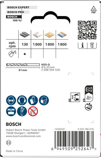 Multi Material testera za otvore sa držačem, 65×40 mm 2608594523