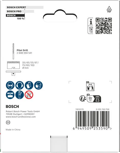 Stezna prirubnica za cigle i meke pločice, 33–103 × – mm 2608594540