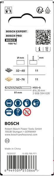 Držač i vodeća burgija za testeru za otvore, 32–210×44 mm 2608594623