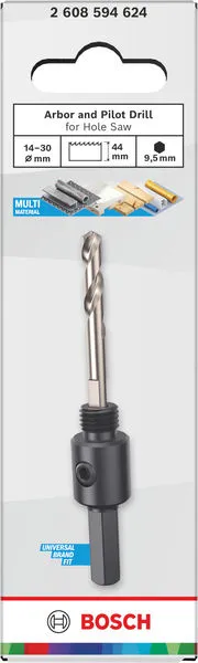 Držač i vodeća burgija za testeru za otvore, 14–30×44 mm 2608594624