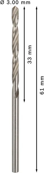 PRO Metal HSS-G burgija za metal 3×33×61 mm, 10 kom 2608595055