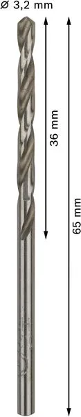 PRO Metal HSS-G burgija za metal 3,2×36×65 mm, 10 kom 2608595056