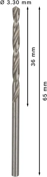 PRO Metal HSS-G burgija za metal 3,3×36×65 mm, 10 kom 2608595057