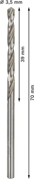 PRO Metal HSS-G burgija za metal 3,5×39×70 mm, 10 kom 2608595058