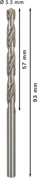 PRO Metal HSS-G burgija za metal 5,5×57×93 mm, 10 kom 2608595064