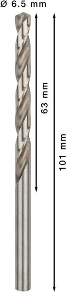 PRO Metal HSS-G burgija za metal 6,5×63×101 mm, 10 kom 2608595068
