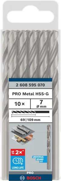 PRO Metal HSS-G burgija za metal 7×69×109 mm, 10 kom 2608595070