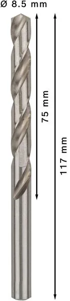 PRO Metal HSS-G burgija za metal 8,5×75×117 mm, 5 kom 2608595073