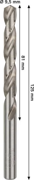 PRO Metal HSS-G burgija za metal 9,5×81×125 mm, 5 kom 2608595076