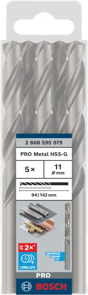 PRO Metal HSS-G burgija za metal 11×94×142 mm, 5 kom 2608595079