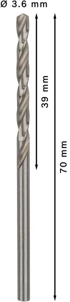 PRO Metal HSS-G burgija za metal 3,6×39×70 mm, 10 kom 2608595332