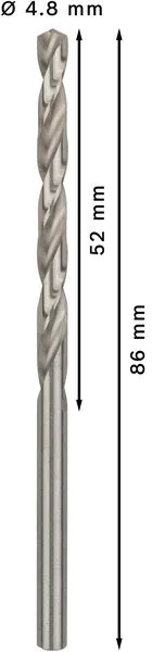 PRO Metal HSS-G burgija za metal 4,8×52×86 mm, 10 kom 2608595334