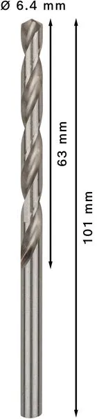 PRO Metal HSS-G burgija za metal 6,4×63×101 mm, 10 kom 2608595335